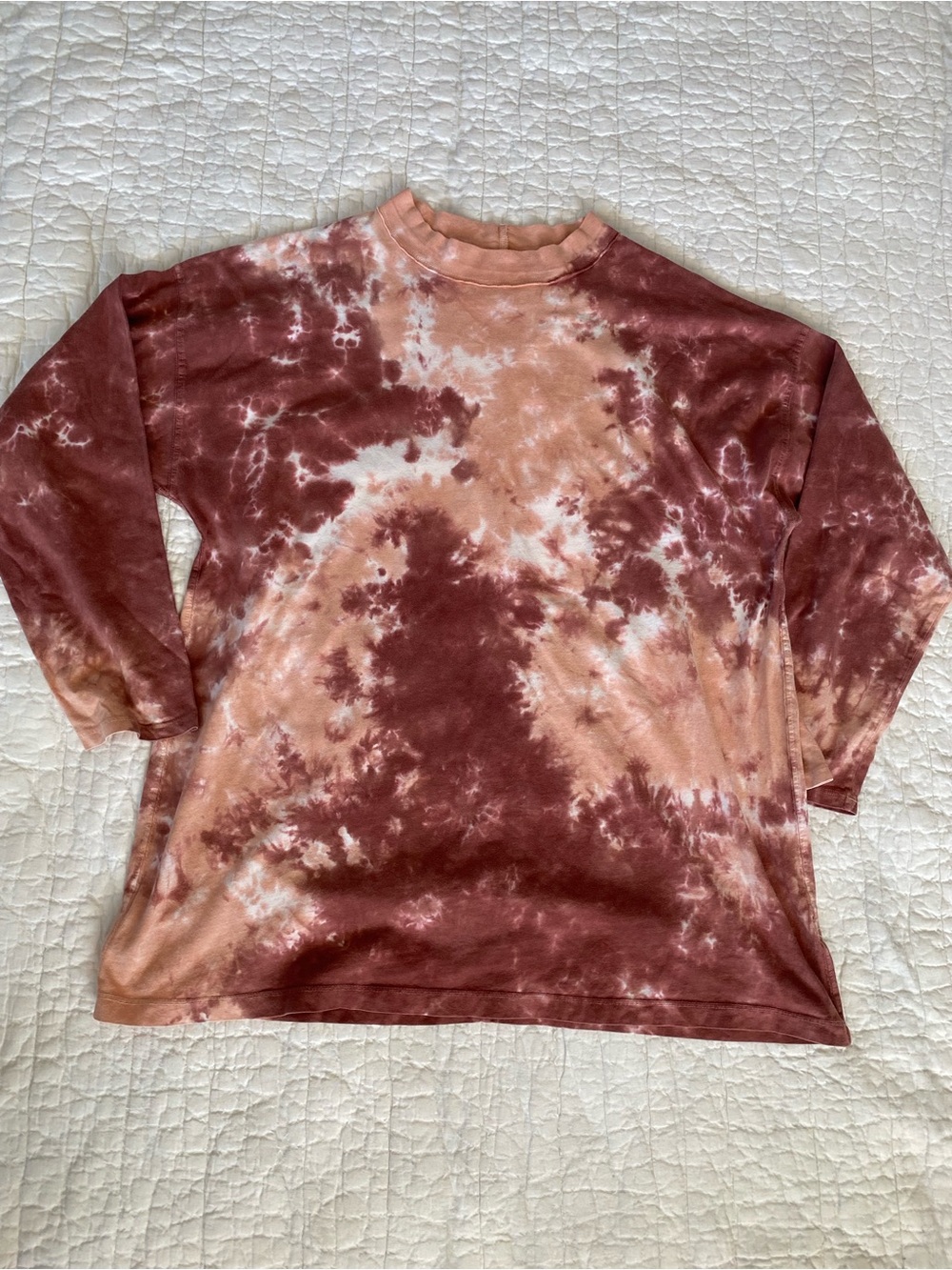 Free People WE THE FREE Be Free Cabernet Combo Tie Dye Long sleeve Small